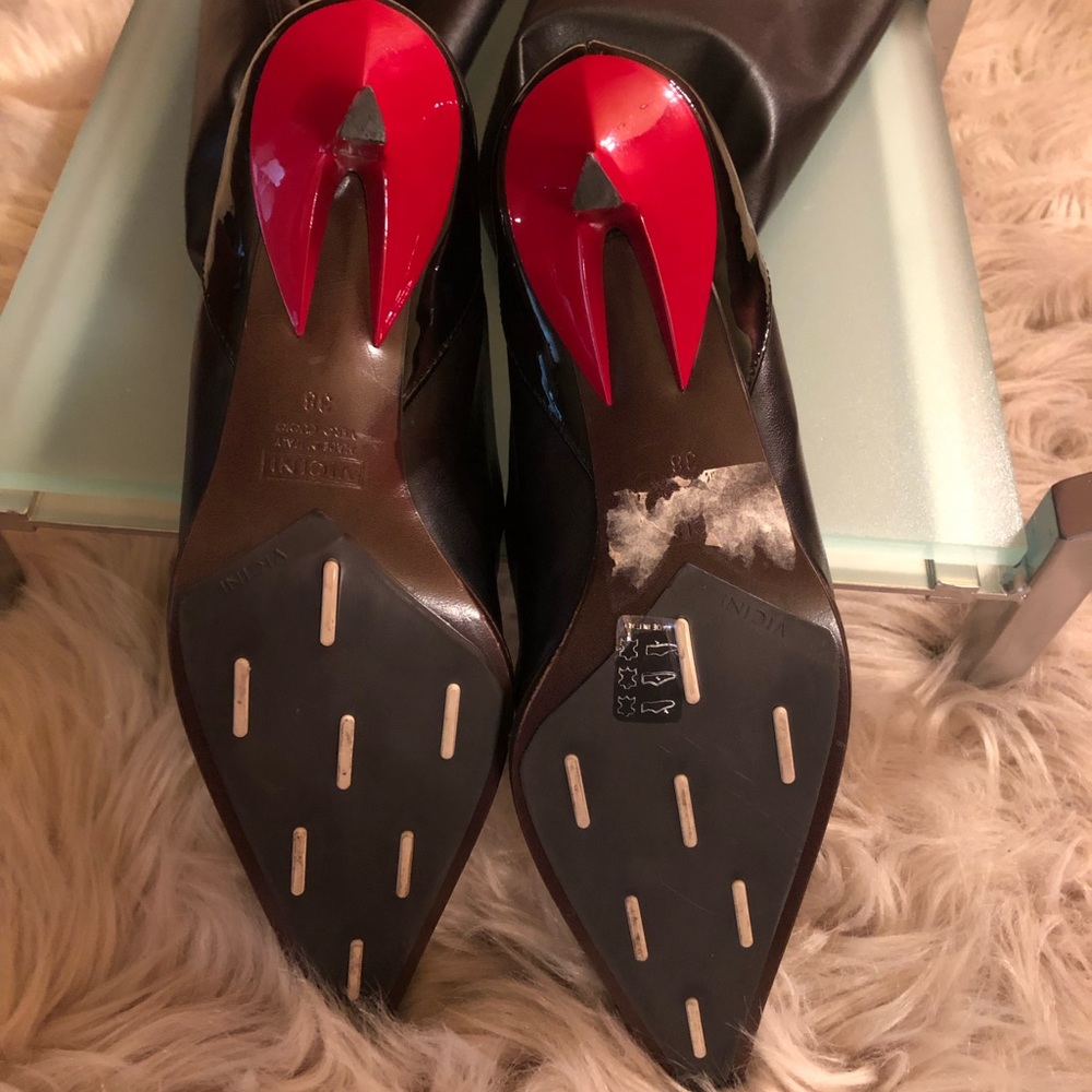 Giuseppe Zanotti Vincini leather, patent tall boot - Picture 7 of 8